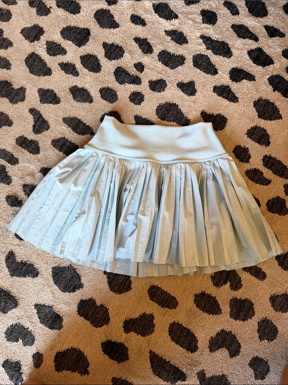 ALO Yoga Light Blue Pleated Skater Skirt